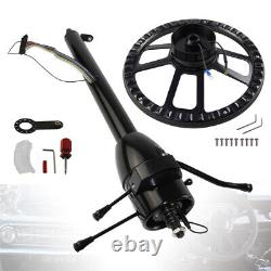 Universal 28'' Tilt AT Automatic Steering Column GM+9 Bolt Steering Wheel BK