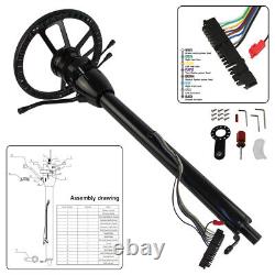 Universal 30'' Tilt AT Automatic Steering Column GM+9 Bolt Steering Wheel BK