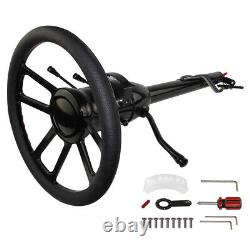 Universal 30'' Tilt AT Automatic Steering Column GM+9 Bolt Steering Wheel BK