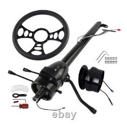 Universal 32'' Tilt AT Automatic Steering Column GM+9 Bolt Steering Wheel BK