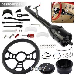 Universal 32'' Tilt AT Automatic Steering Column GM+9 Bolt Steering Wheel BK