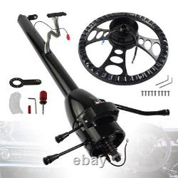 Universal 32'' Tilt AT Automatic Steering Column GM+9 Bolt Steering Wheel BK