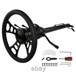 Universal 32'' Tilt AT Automatic Steering Column GM+9 Bolt Steering Wheel BK