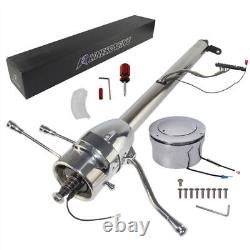Universal 32'' Tilt AT Automatic Steering Column GM with9-Hole Bolt Adapter Silver